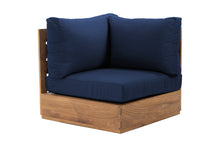 Pacific Teak Outdoor Corner Chair. Sunbrella Cushion
