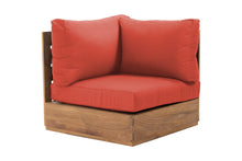 Pacific Teak Outdoor Corner Chair. Sunbrella Cushion