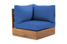 Pacific Teak Outdoor Corner Chair. Sunbrella Cushion