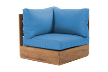 Pacific Teak Outdoor Corner Chair. Sunbrella Cushion