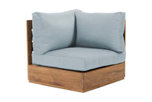 Pacific Teak Outdoor Corner Chair. Sunbrella Cushion