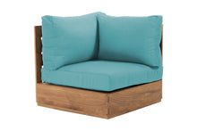 Pacific Teak Outdoor Corner Chair. Sunbrella Cushion