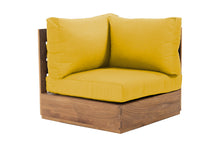 Pacific Teak Outdoor Corner Chair. Sunbrella Cushion