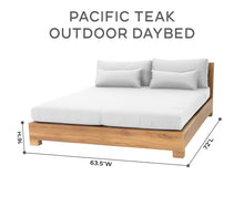 Pacific Teak Outdoor Daybed. Sunbrella Cushion.