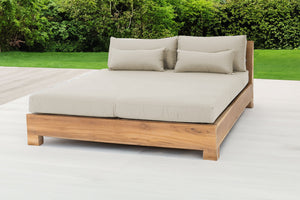 Pacific Teak Outdoor Daybed. Sunbrella Cushion.