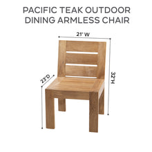 7 pc Pacific Teak Dining Set with 42" x 72" Rectangular Dining Table - 2x Arm 4x Armless