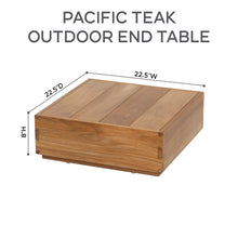 7 pc 84" Pacific Teak Deep Seating Set with 72" Coffee Table. Sunbrella Cushion.