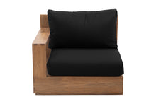 Pacific Teak Outdoor Left Arm Chair. Sunbrella Cushion