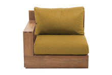 Pacific Teak Outdoor Left Arm Chair. Sunbrella Cushion