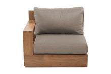 Pacific Teak Outdoor Left Arm Chair. Sunbrella Cushion