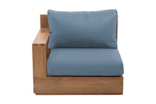Pacific Teak Outdoor Left Arm Chair. Sunbrella Cushion