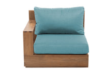 Pacific Teak Outdoor Left Arm Chair. Sunbrella Cushion