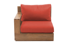 Pacific Teak Outdoor Left Arm Chair. Sunbrella Cushion