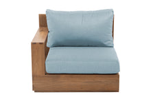 Pacific Teak Outdoor Left Arm Chair. Sunbrella Cushion