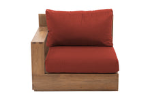 Pacific Teak Outdoor Left Arm Chair. Sunbrella Cushion