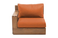 Pacific Teak Outdoor Left Arm Chair. Sunbrella Cushion