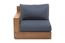 Pacific Teak Outdoor Left Arm Chair. Sunbrella Cushion