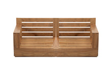 Pacific 74" Teak Outdoor Loveseat. Sunbrella Cushion