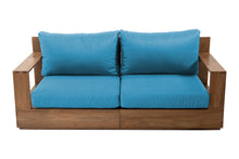 Pacific 74" Teak Outdoor Loveseat. Sunbrella Cushion