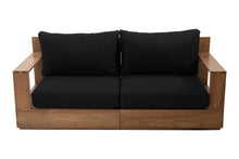 Pacific 74" Teak Outdoor Loveseat. Sunbrella Cushion