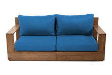 Pacific 74" Teak Outdoor Loveseat. Sunbrella Cushion