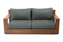 Pacific 74" Teak Outdoor Loveseat. Sunbrella Cushion