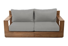 Pacific 74" Teak Outdoor Loveseat. Sunbrella Cushion