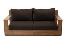 Pacific 74" Teak Outdoor Loveseat. Sunbrella Cushion