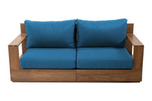 Pacific 74" Teak Outdoor Loveseat. Sunbrella Cushion