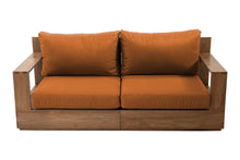 Pacific 74" Teak Outdoor Loveseat. Sunbrella Cushion