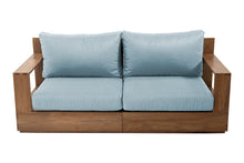 Pacific 74" Teak Outdoor Loveseat. Sunbrella Cushion