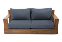 Pacific 74" Teak Outdoor Loveseat. Sunbrella Cushion