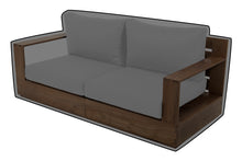 Pacific 74" Teak Outdoor Loveseat WeatherMAX Outdoor Weather Cover