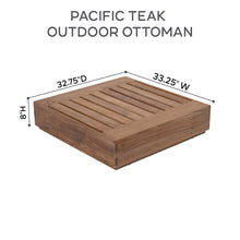 7 pc 84" Pacific Teak Deep Seating Set with 72" Coffee Table. Sunbrella Cushion.