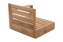 Pacific Teak Outdoor Right Arm Chair. Sunbrella Cushion