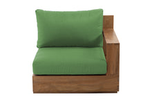 Pacific Teak Outdoor Right Arm Chair. Sunbrella Cushion