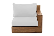 9 pc Pacific Teak Sectional with 40" Square Coffee Table. Sunbrella Cushion.