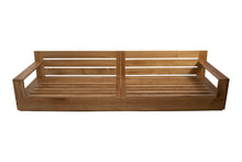 Pacific 108" Teak Outdoor Sofa. Sunbrella Cushion