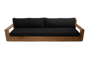 Pacific 108" Teak Outdoor Sofa. Sunbrella Cushion