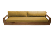 Pacific 108" Teak Outdoor Sofa. Sunbrella Cushion