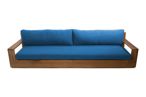 Pacific 108" Teak Outdoor Sofa. Sunbrella Cushion