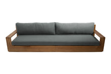 Pacific 108" Teak Outdoor Sofa. Sunbrella Cushion