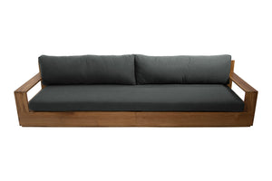 Pacific 108" Teak Outdoor Sofa. Sunbrella Cushion