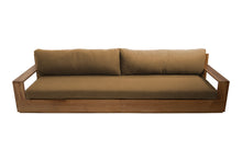 Pacific 108" Teak Outdoor Sofa. Sunbrella Cushion