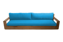 Pacific 108" Teak Outdoor Sofa. Sunbrella Cushion