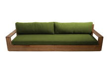 Pacific 108" Teak Outdoor Sofa. Sunbrella Cushion