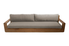 Pacific 108" Teak Outdoor Sofa. Sunbrella Cushion