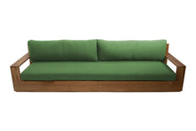 Pacific 108" Teak Outdoor Sofa. Sunbrella Cushion