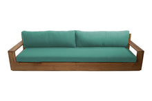 Pacific 108" Teak Outdoor Sofa. Sunbrella Cushion