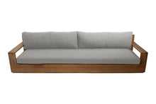 Pacific 108" Teak Outdoor Sofa. Sunbrella Cushion